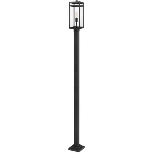 Nuri 1 Light 115 inch Black Outdoor Post Mounted Fixture