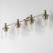 Swirl 4 Light 32.5 inch Satin Champagne Bath Vanity Wall Light