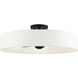Venlo 4 Light 22 inch Black with Brushed Nickel Accents Semi Flush Ceiling Light