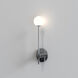 Orb 1 Light 4.33 inch Polished Chrome Bathroom Wall Light