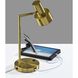 Rowe 19 inch 60.00 watt Antique Brass Supercharger Desk Lamp Portable Light