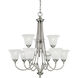 Harmony 9 Light 31 inch Satin Pewter Chandelier Ceiling Light