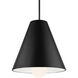 Sean Lavin Joni LED 17.2 inch Matte Black Pendant Ceiling Light, Integrated LED