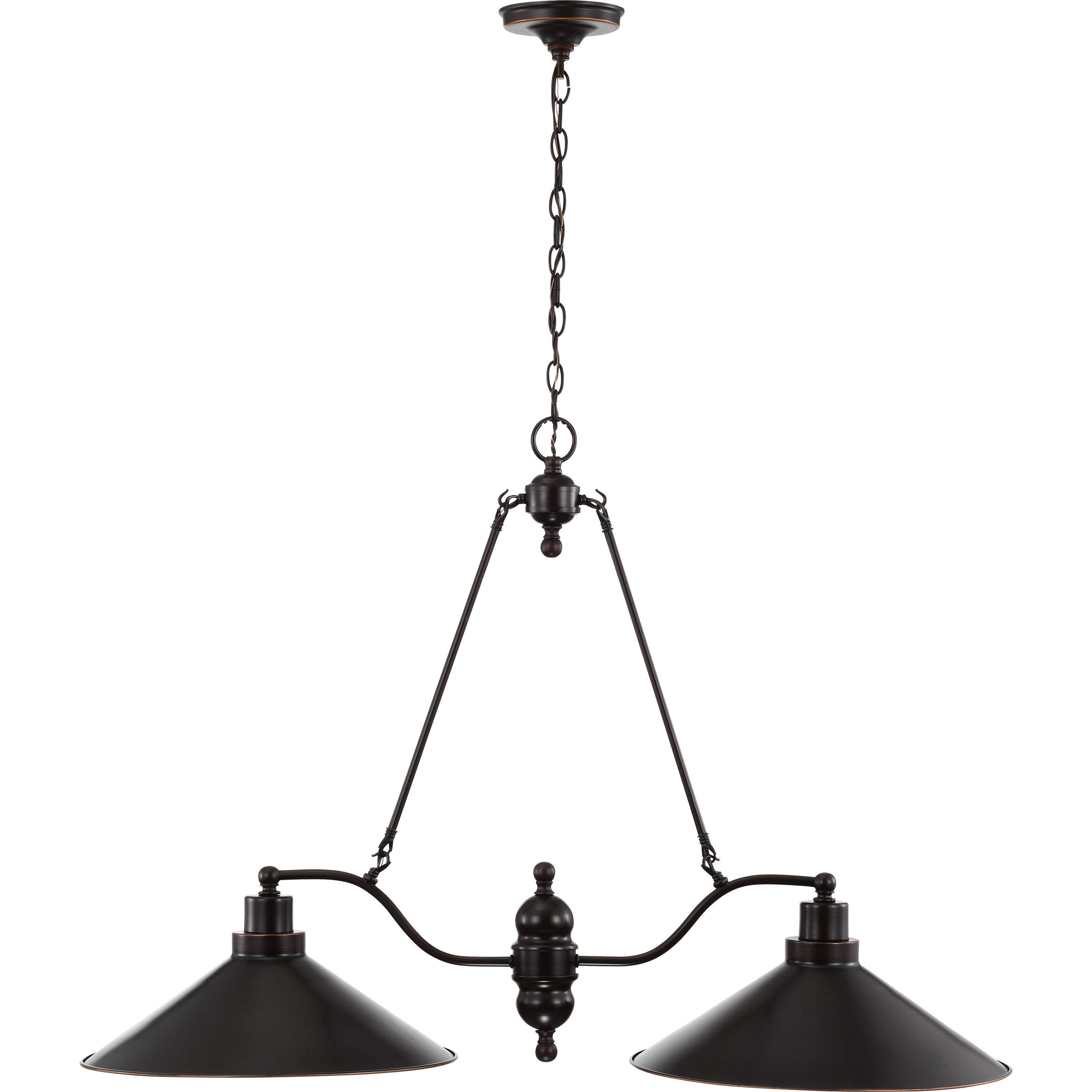 Bridgeview 2 Light 40 inch Mission Dust Bronze Trestle Ceiling Light