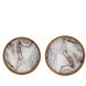 Round Cream/Brown Tray