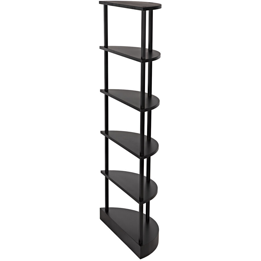 Spago Matte Black Bookcase