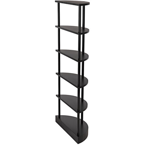 Spago Matte Black Bookcase
