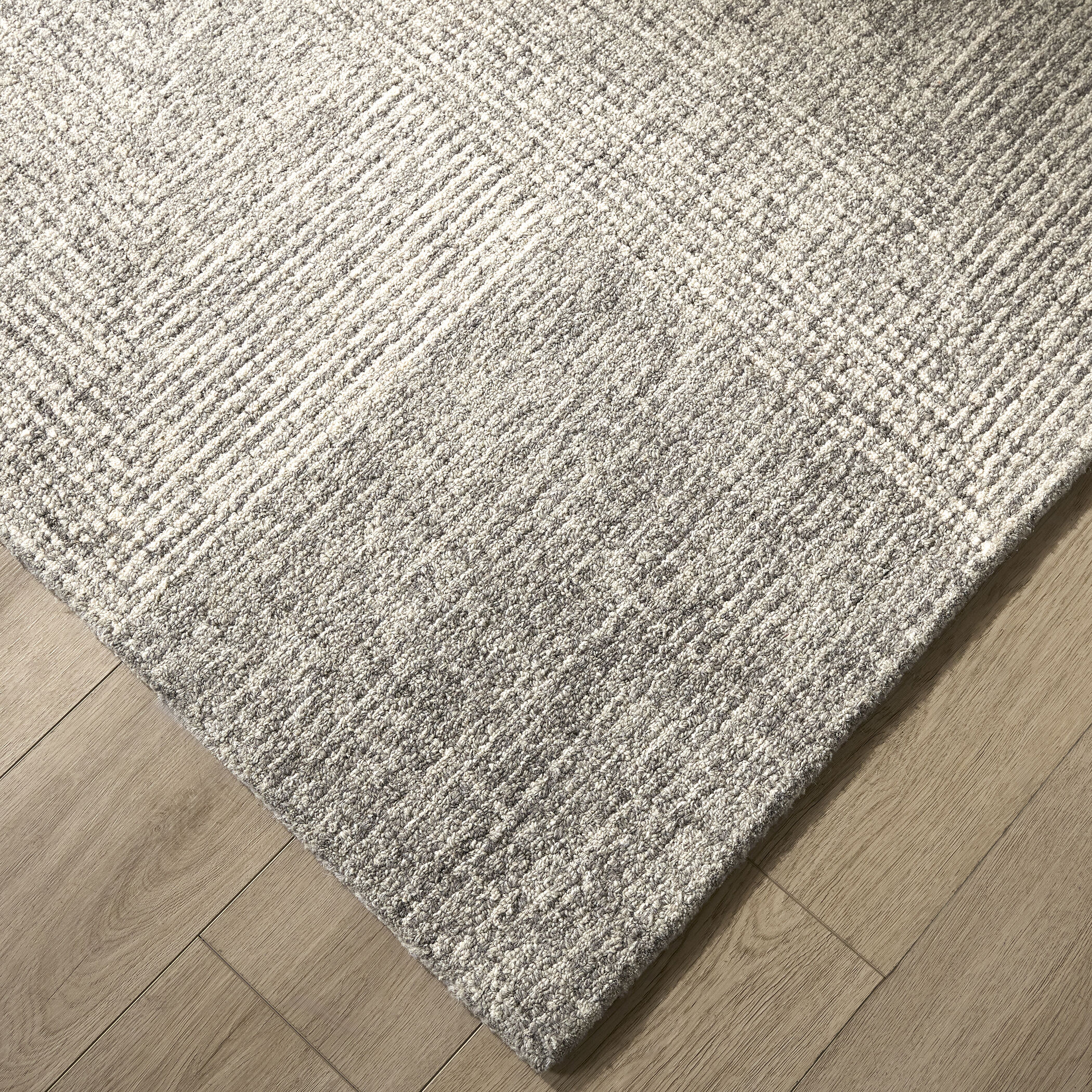 Laid Back Luxe Gray and Ivory Indoor Rug