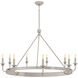 William 9 Light 48.75 inch Polished Nickel Chandelier Ceiling Light