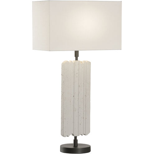 Excalibur 26.5 inch 100.00 watt White/Cream and Brown Table Lamp Portable Light