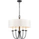 Neville 5 Light 23 inch Charcoal Black Chandelier Ceiling Light