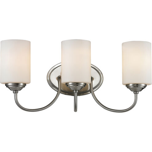 Cardinal 3 Light 19 inch Brushed Nickel Bath Vanity Wall Light