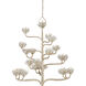 Agave Americana 22 Light 42 inch Contemporary Silver Leaf Chandelier Ceiling Light, Marjorie Skouras Collection