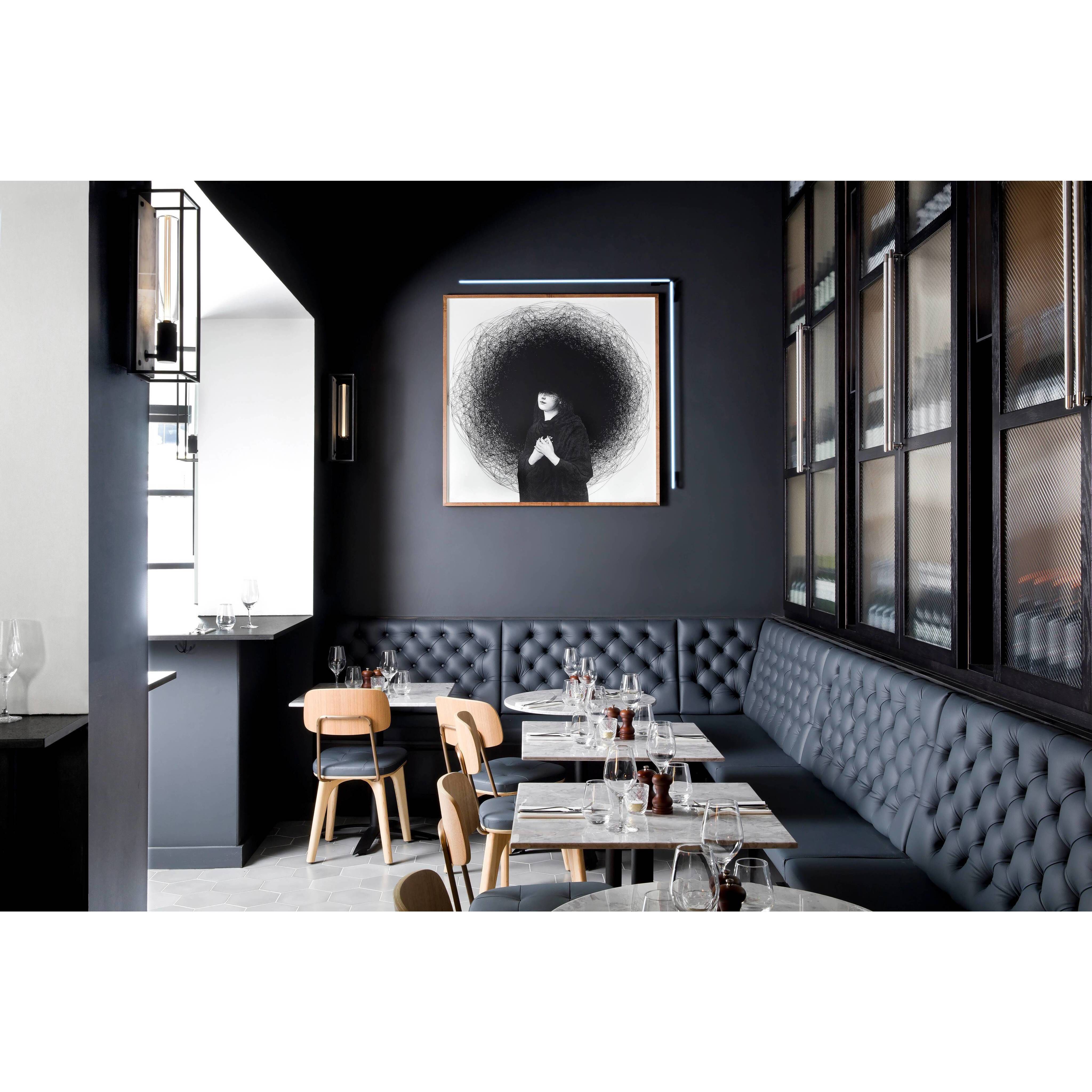 Caged Wall Light in White Marble