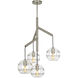 Sean Lavin Sedona 24.5 inch Satin Nickel Chandelier Ceiling Light in Incandescent, Clear Glass