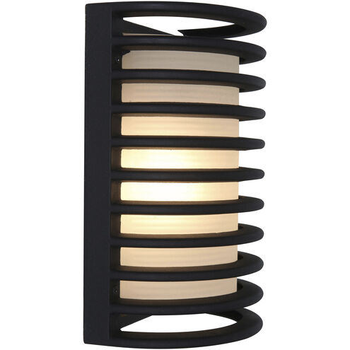 Bermuda 1 Light 11 inch Black Bulkhead