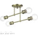 Delacroix 4 Light 17 inch Antique Brass Semi-Flush Ceiling Light