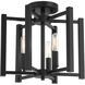 Benson 3 Light 13 inch Matte Black Semi-Flush Ceiling Light, Essentials