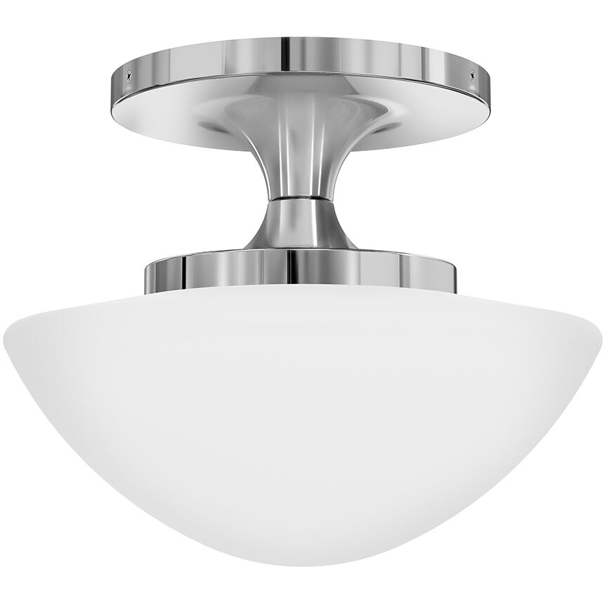 Knox 1 Light 12 inch Chrome Semi-flush Mount Ceiling Light