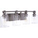 Romero 4 Light 30 inch Brushed Polished Nickel Vanity Light Wall Light