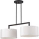Meridian 2 Light 35 inch Bronze Linear Chandelier Ceiling Light, Large