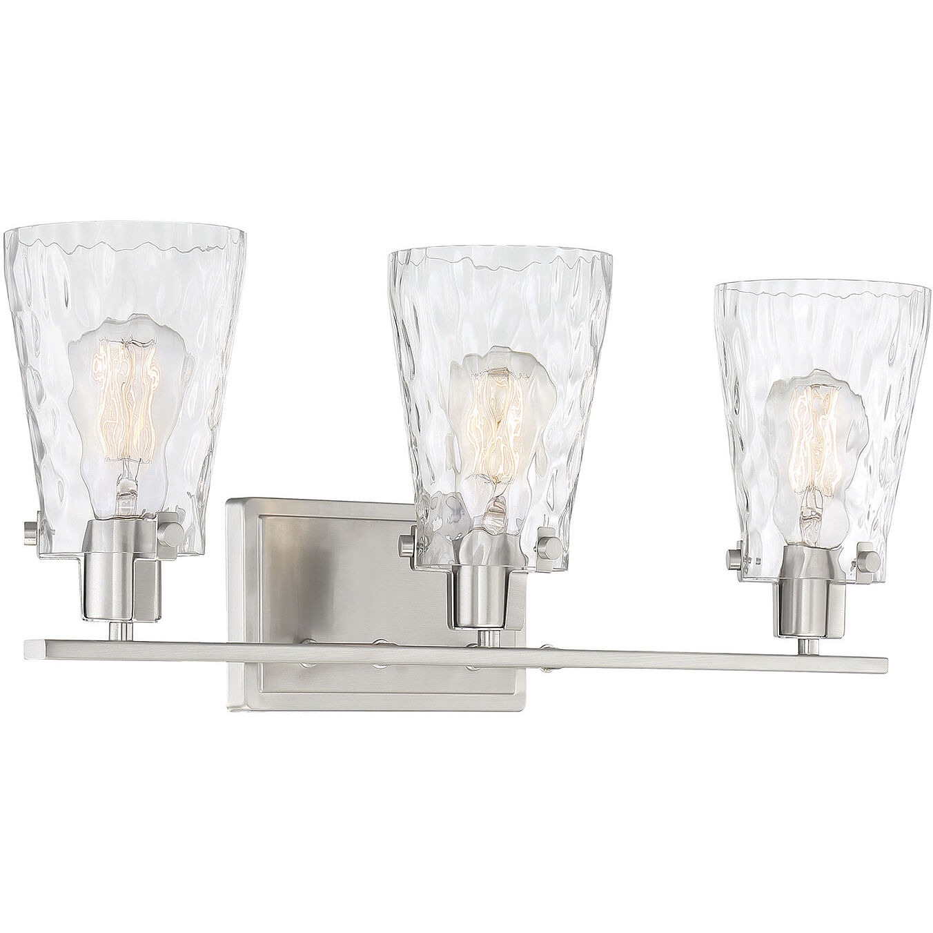 Vaughan 3 Light 23.75 inch Satin Nickel Bathroom Vanity Light Wall Light