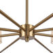 Arden 12 Light 56 inch Brushed Gold Chandelier Ceiling Light, 8-Light Cluster