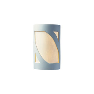 Ambiance Cylinder LED 6 inch Gloss Black ADA Wall Sconce Wall Light in 1000 Lm LED, Mica, Small