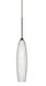 Zumi 1 Light Bronze Pendant Ceiling Light in Carrera Glass, Halogen