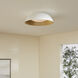 Lucci 1 Light 18 inch White/Industrial Brass Flush Mount Ceiling Light