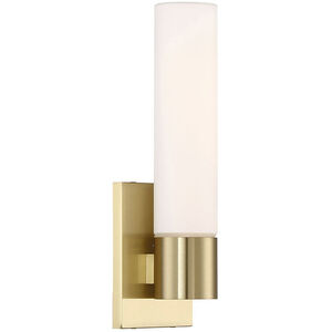 Elementum LED 5 inch Brass ADA Wall Sconce Wall Light in 3000K, 13in, dweLED 