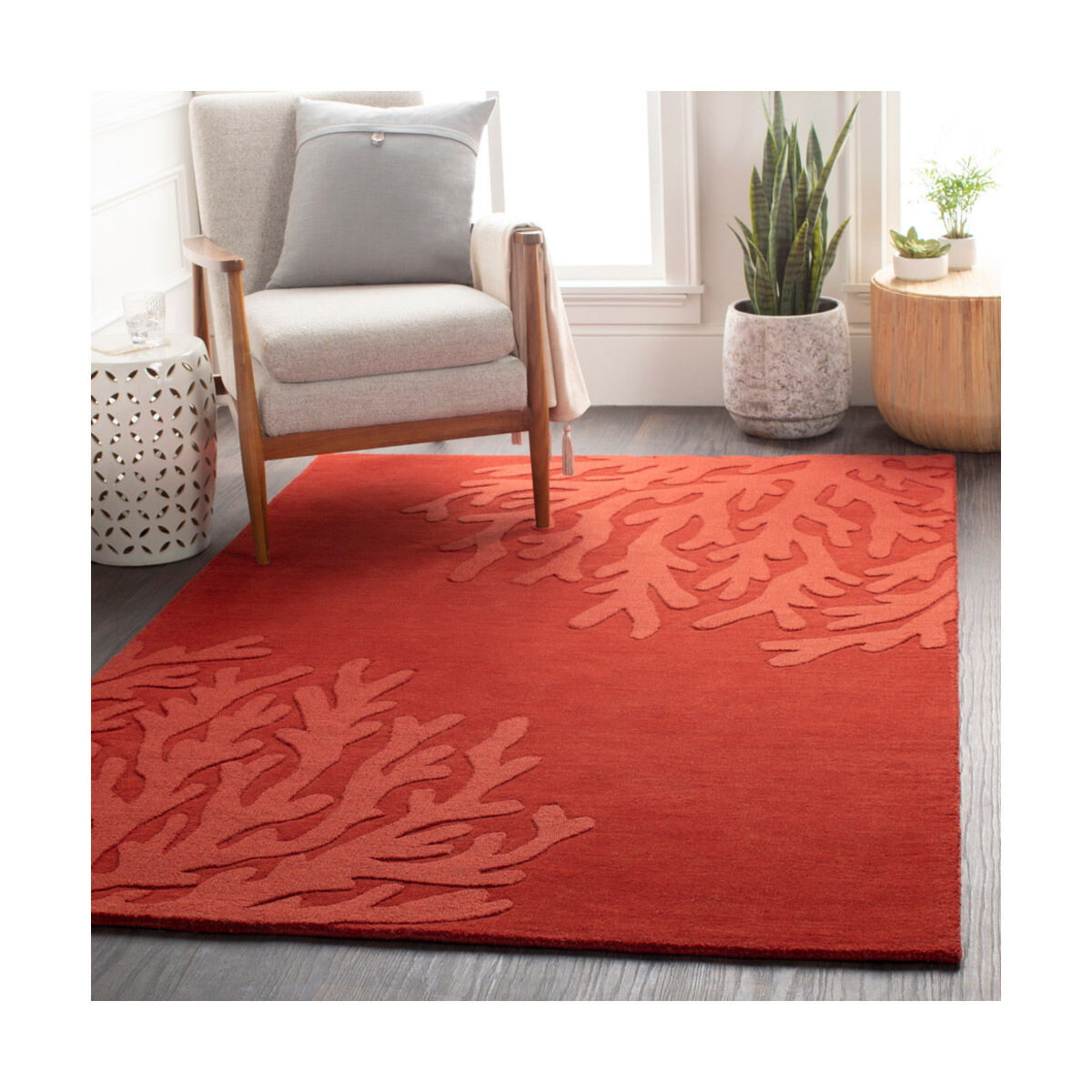 Mystique 36 X 24 inch Dark Red Rugs, Rectangle