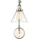 Drake 33.75 inch 60.00 watt Polished Nickel Adjustable Wall Sconce Wall Light, Essentials