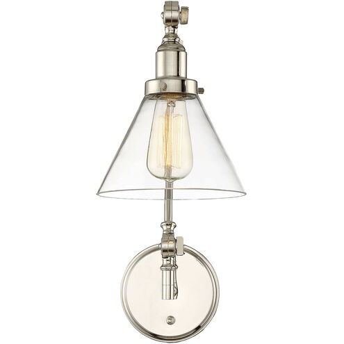 Drake 33.75 inch 60.00 watt Polished Nickel Adjustable Wall Sconce Wall Light, Essentials