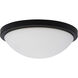 Button LED 11 inch Matte Black LED Flush Mount Ceiling Light