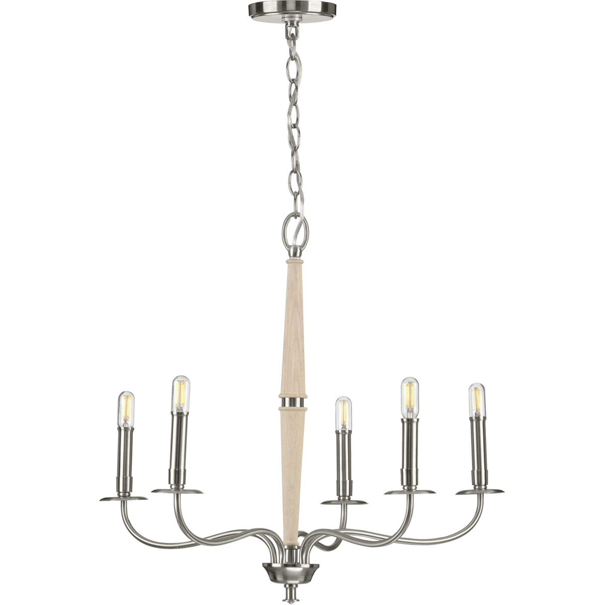 Durrell 5 Light 27 inch Brushed Nickel Chandelier Ceiling Light