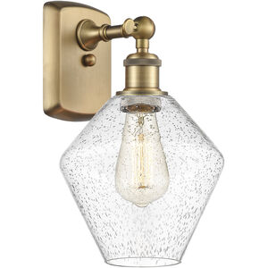 Ballston Cindyrella LED 8 inch Brushed Brass Sconce Wall Light in Seedy Glass