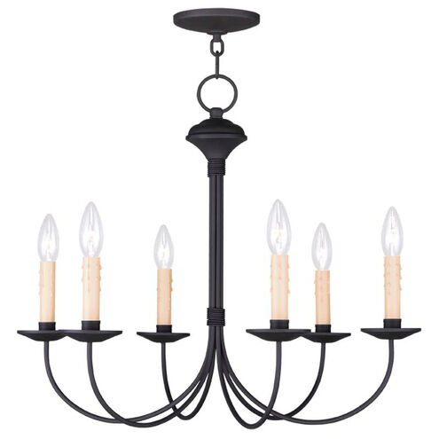 Heritage 6 Light 23 inch Black Chandelier Ceiling Light