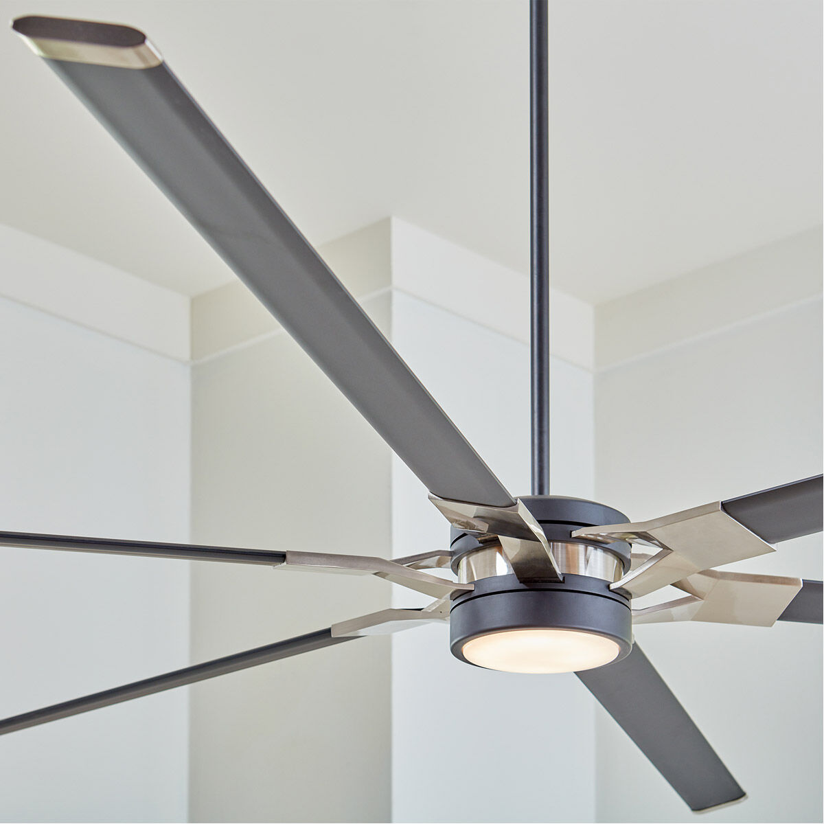 Visual Comfort Fan Collection | Monte Carlo Fans 6LFR96MBKD Loft 96 inch Midnight Black Ceiling Fan