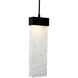 Parallel LED 2.3 inch Graphite Pendant Ceiling Light in 3000K LED, Clear Granite