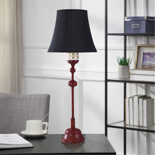 Dann Foley 33 inch 60.00 watt Burgundy Red and Gold and White Table Lamp Portable Light 