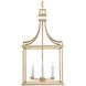 Montreal 4 Light 13.88 inch Warm Brass Pendant Ceiling Light