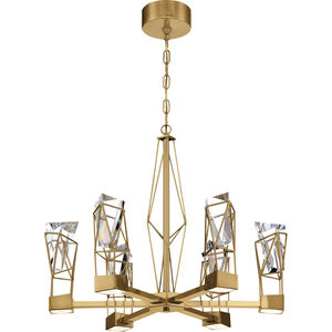 Gem LED 24 inch Brushed Brass with Crystal Chandelier Ceiling Light