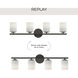 Replay 4 Light 31.13 inch Antique Bronze Bath Vanity Wall Light