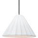 Radiance Collection - Fluted Single Drop Pendant in Brushed Nickel, Midnight Sky/Matte White, Black, Integrated LED, Form+Finish+Function