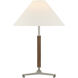 Ray Booth Amaya 20 inch 6.50 watt Polished Nickel and Walnut Table Lamp Portable Light