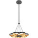 Maestro LED 25.75 inch Black and Gold Chandelier Ceiling Light