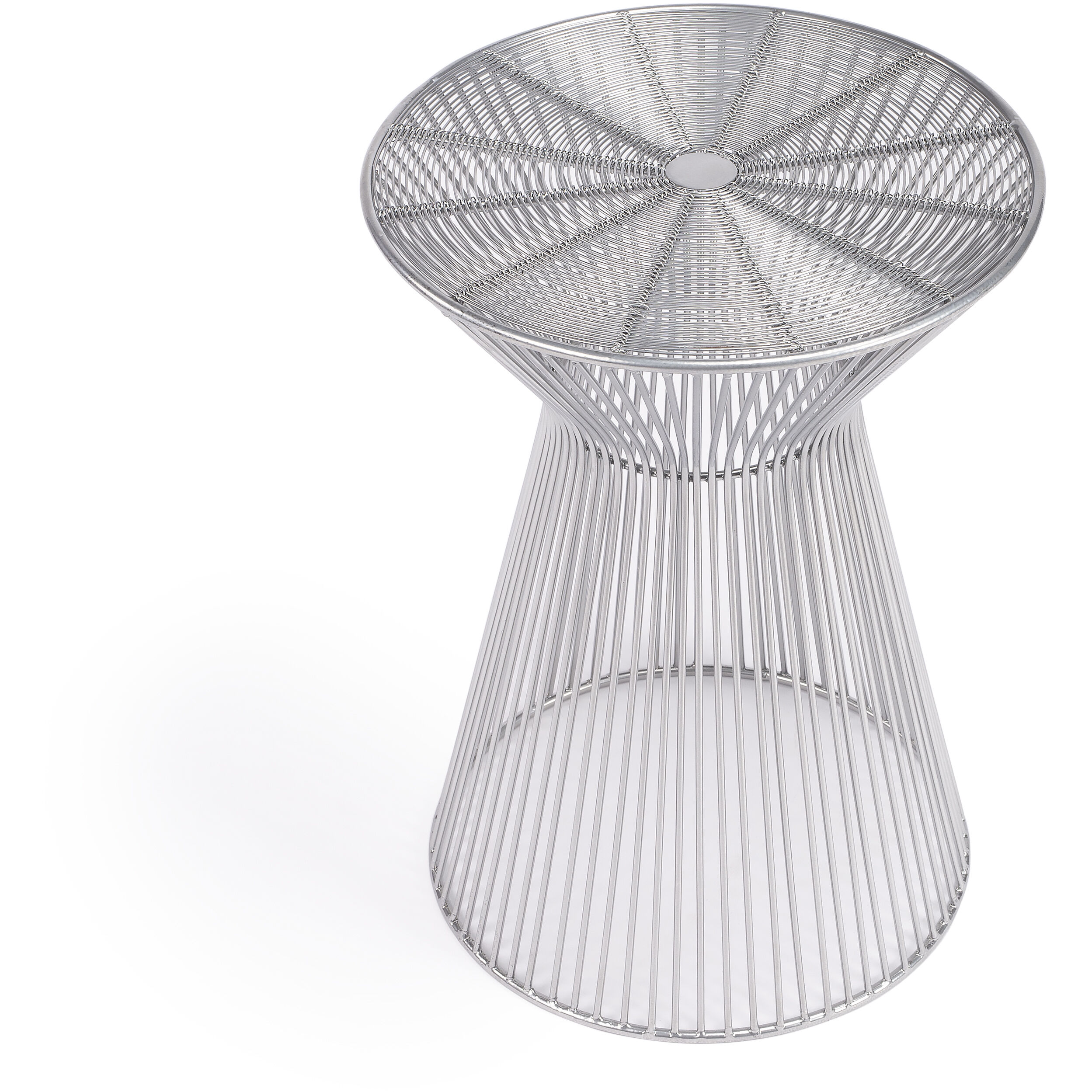 Greeley Silver Metal End or Side Table