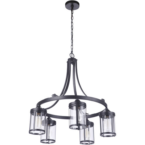 Elliot 5 Light 27 inch Flat Black Chandelier Ceiling Light