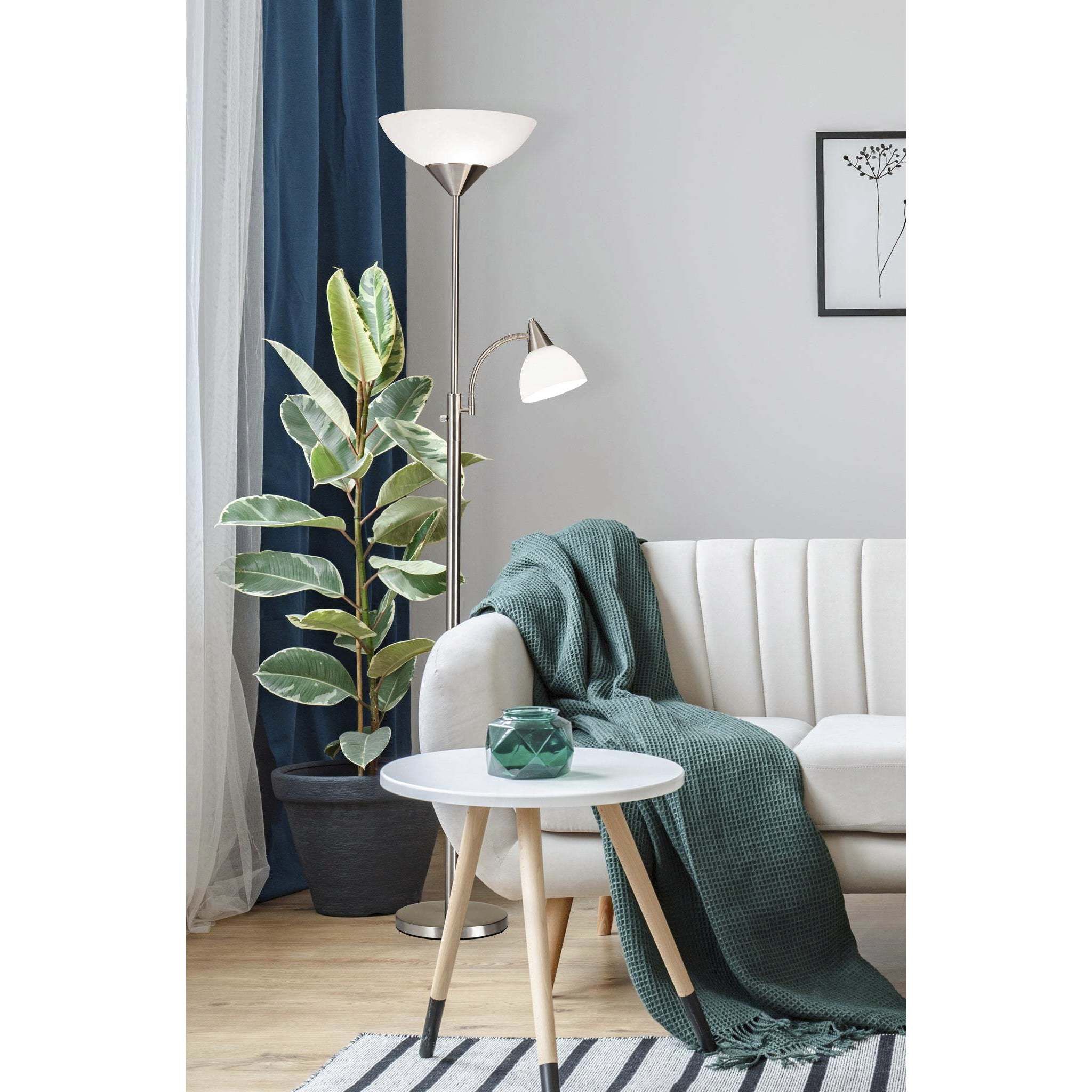 Piedmont 71 inch 150 watt Satin Steel Combo Torch Portable Light in Brushed Steel